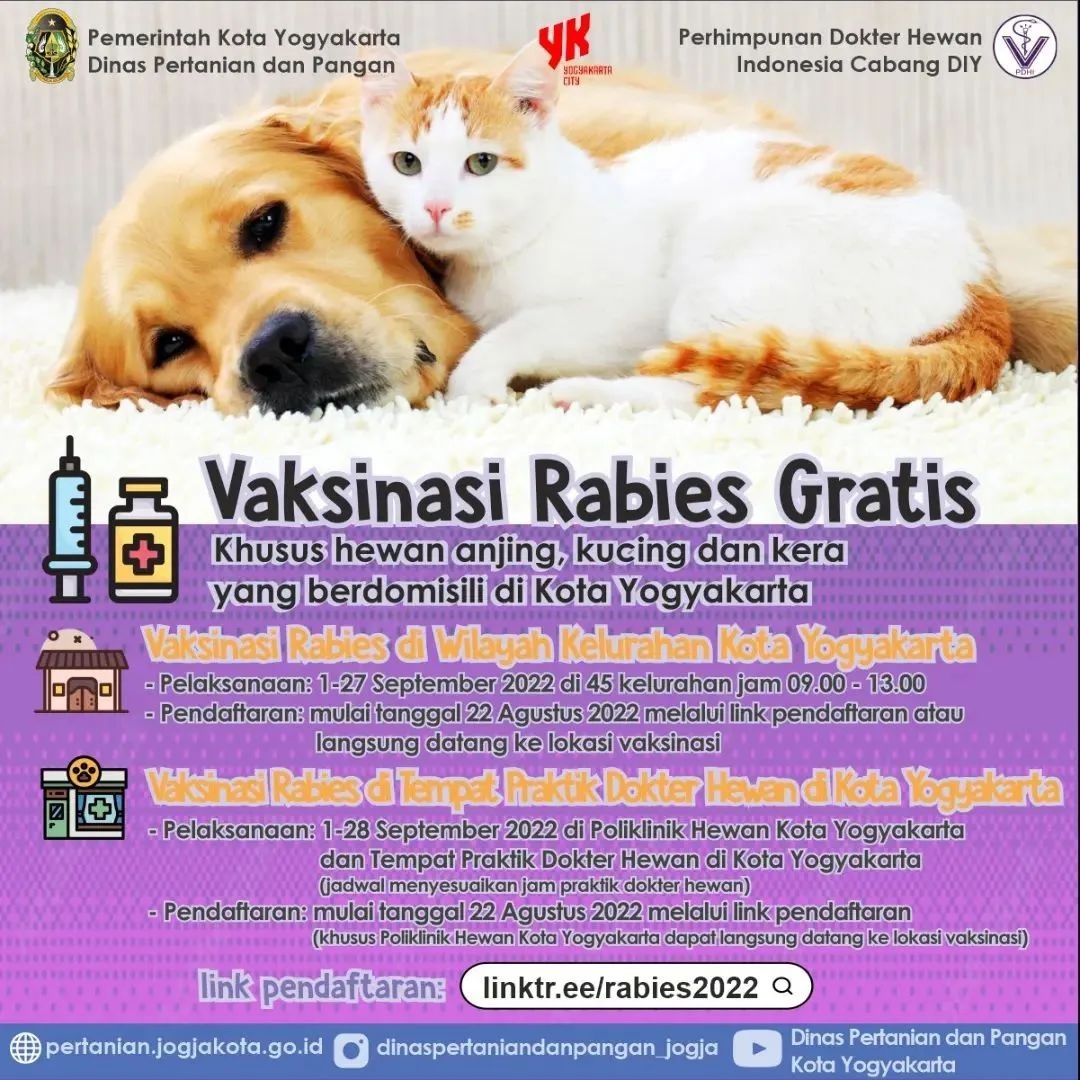 Vaksinasi Rabies Tahun 2022