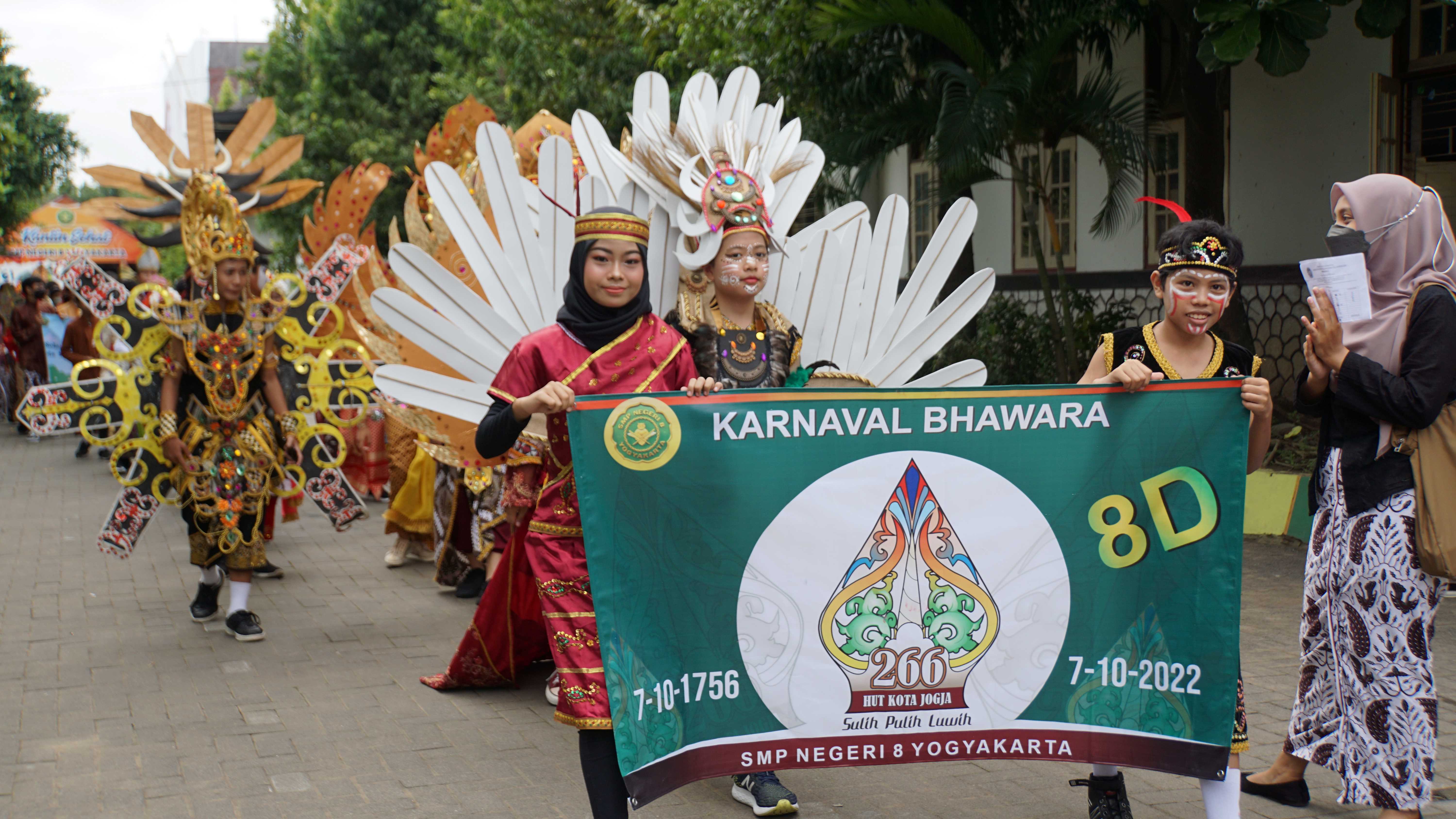 Ribuan Pelajar SMPN 8 Yogya Meriahkan HUT ke-266 Jogja     