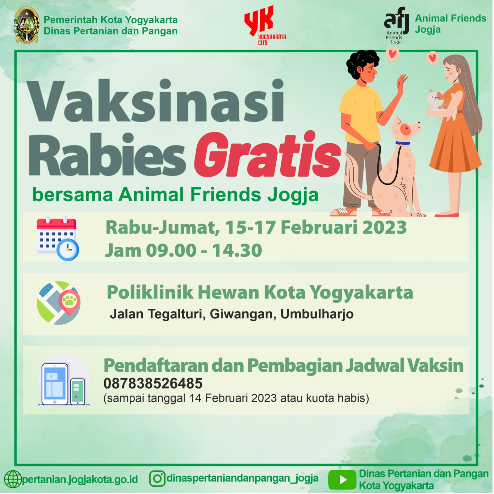 Vaksinasi Rabies bagi Anjing dan Kucing tahun 2023