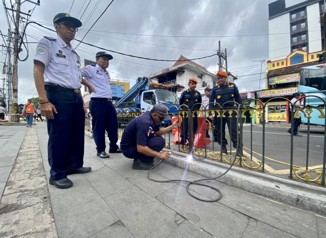 Perbaikan Sarpras Jalan Pasar Kembang, Dishub Tegaskan Larangan Parkir